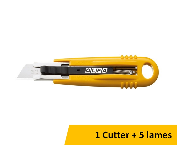 Cutter de sécurité lame 18mm auto-rétractable : Chez Rentreediscount  Fournitures scolaires